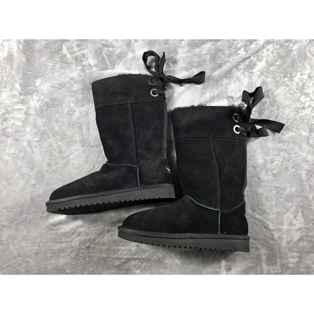 Koolaburra by UGG Andrah Tall Boots Women Size‎ 7 Black Suede 1105791